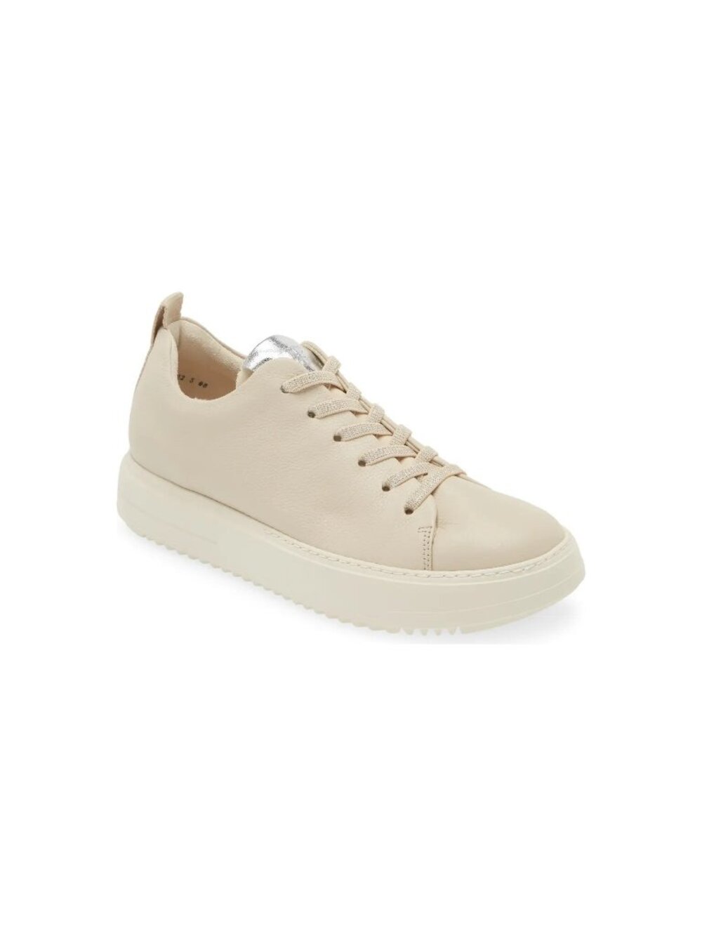 $460 Paul Green Upbeat Sneaker LEATHER PLATFORM Biscuit Alu Combo 9 US (TF17)